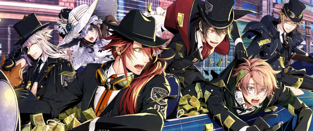 An illustration of all characters in a moving car with money comically flying out.