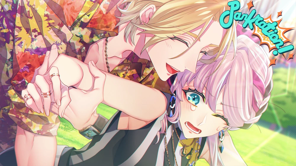 Raul Aconite holding Lynette in a wrestling position with the text "Pankration" overlaid.