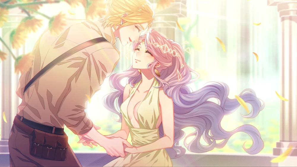 Raul and Lynette in Celestia. Lynette is in her goddess form.