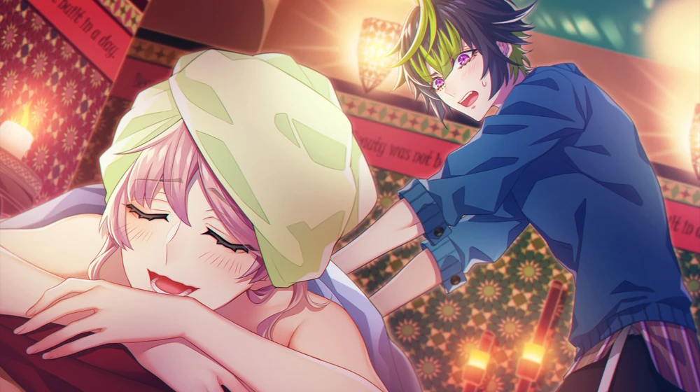 Ryuki Keisaiin giving Lynette a massage on their practice date.