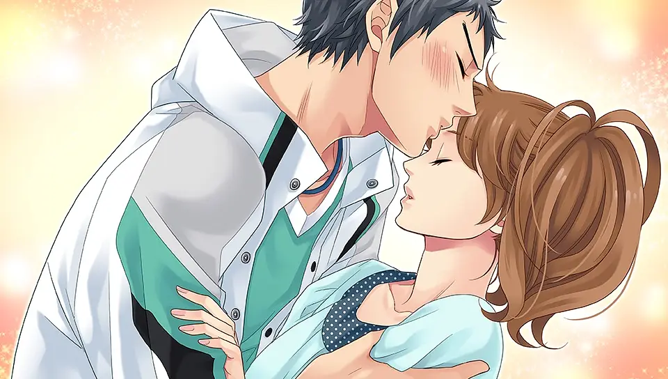 Subaru kissing Ema's forehead.
