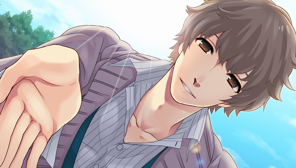 Masaomi Asahina from Brothers Conflict leaning down and holding out his hand to the viewer.