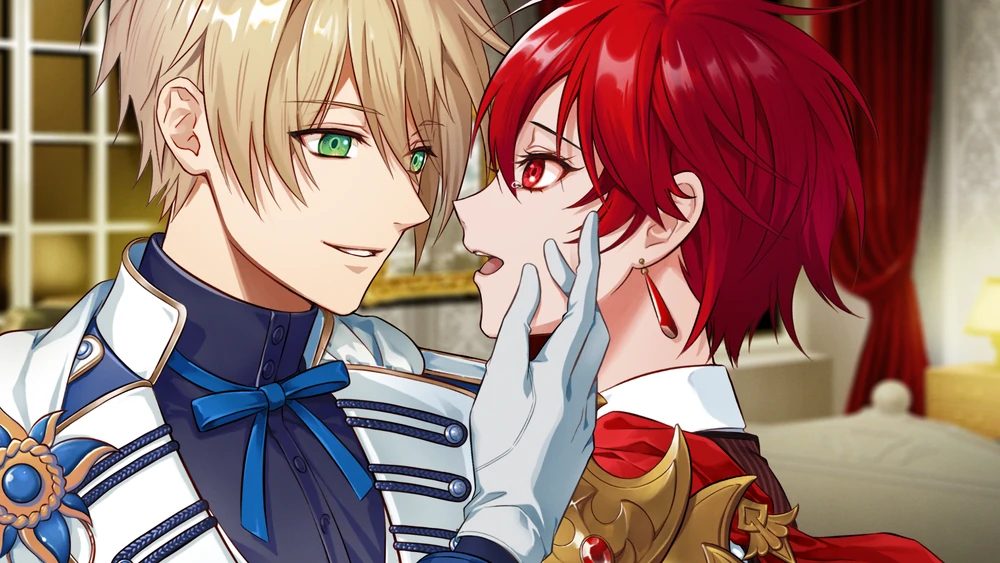 Lucien caressing Anastasia's face in a comforting manner.