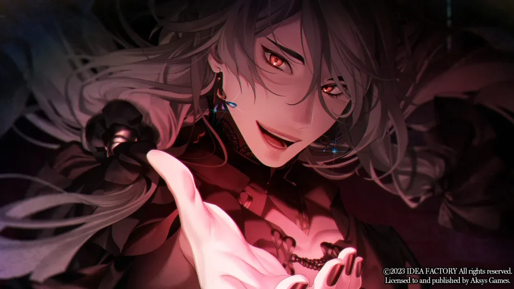A mystery and dramatic figure known as "Ankou" holding his hand out towards the viewer of the CG in Virche Evermore - Error: Salvation.