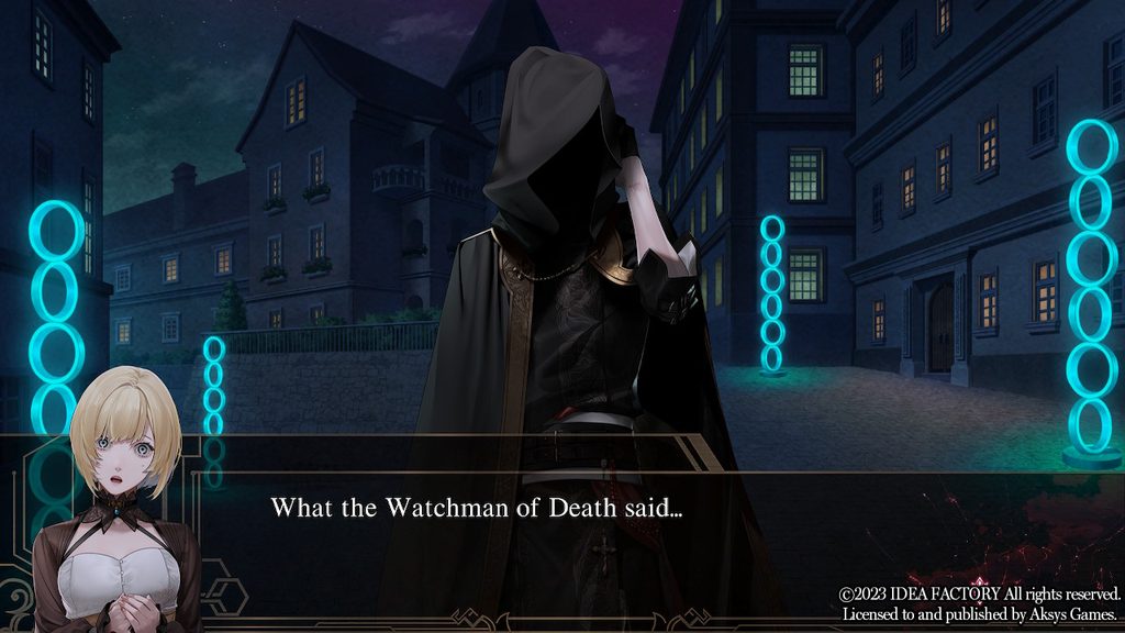 In-game image depicting the character "Bourreau" as a sprite through Ceres's eyes from Virche Evermore - Error: Salvation.